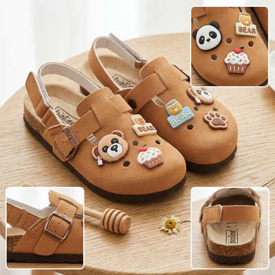 Sục đế trấu Quai Hậu Unisex Bé Trai và Bé Gái BIOLINE gắn Sticker Dễ Thương - SGDTE.02(Quai Hậu)