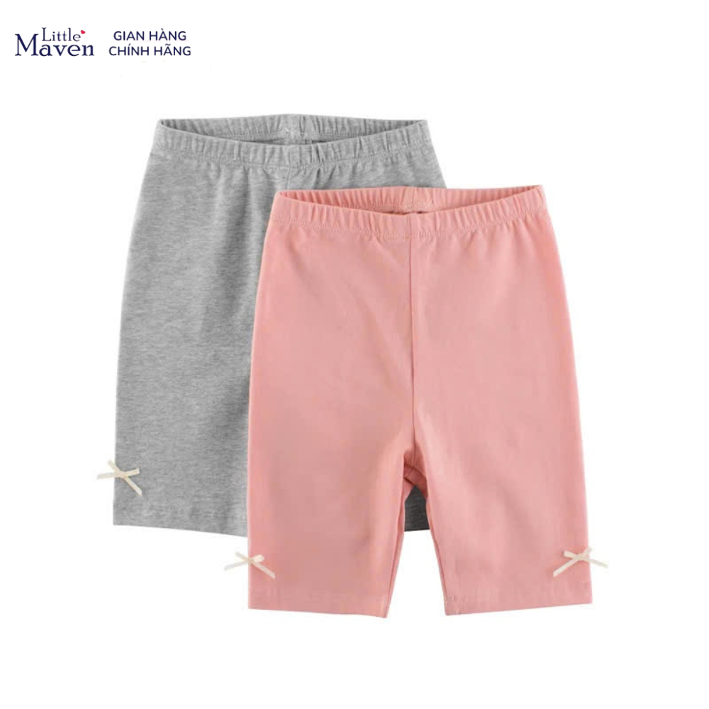 Quần Leg Lửng Cho Bé Gái Little Maven 27 Kids Mềm Mại A2204 - Little Maven Chính Hãng