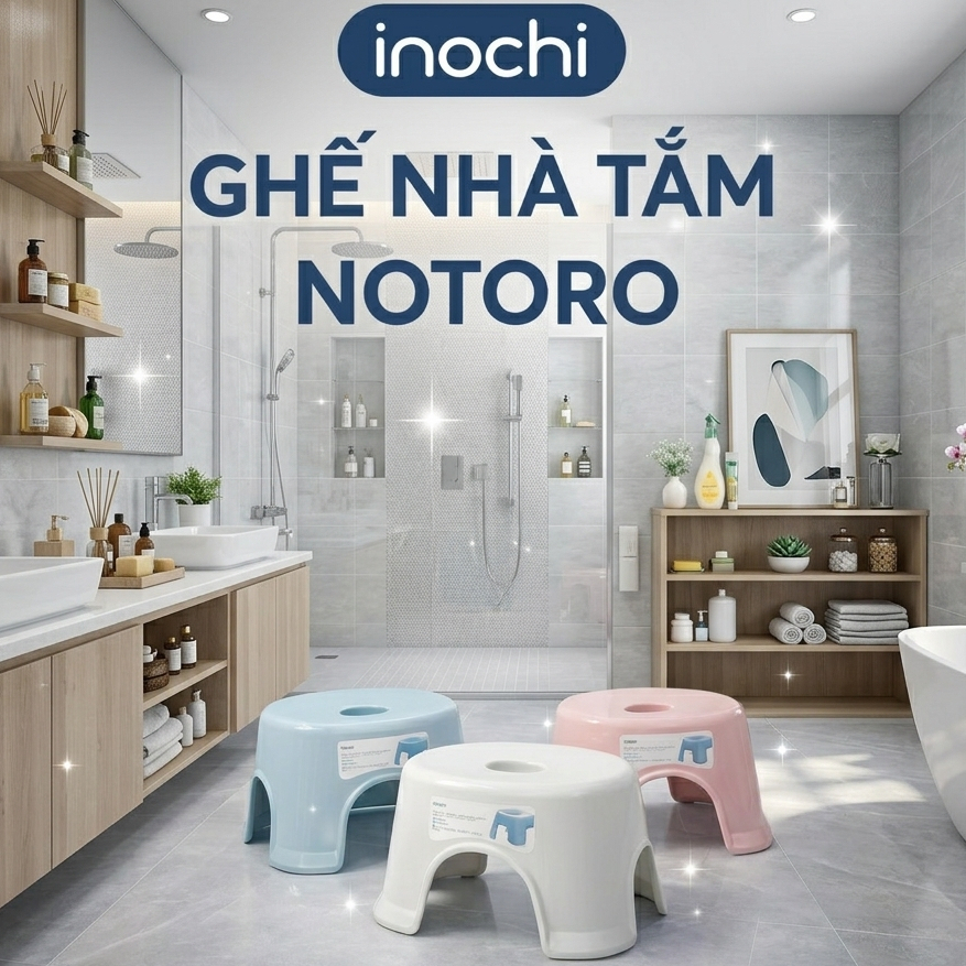 Ghế Nhà Tắm Notoro được thiết kế tiện dụng chắc chắn giúp mẹ và bé ngồi thoải mái và an toàn khi tắm