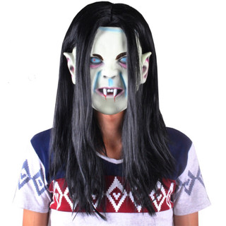 [Mặt nạ kinh dị] Mặt nạ tóc đen dài hoá trang halloween