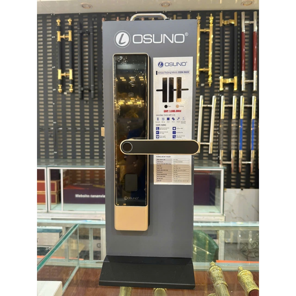 KHÓA CỬA VÂN TAY OSUNO 3602