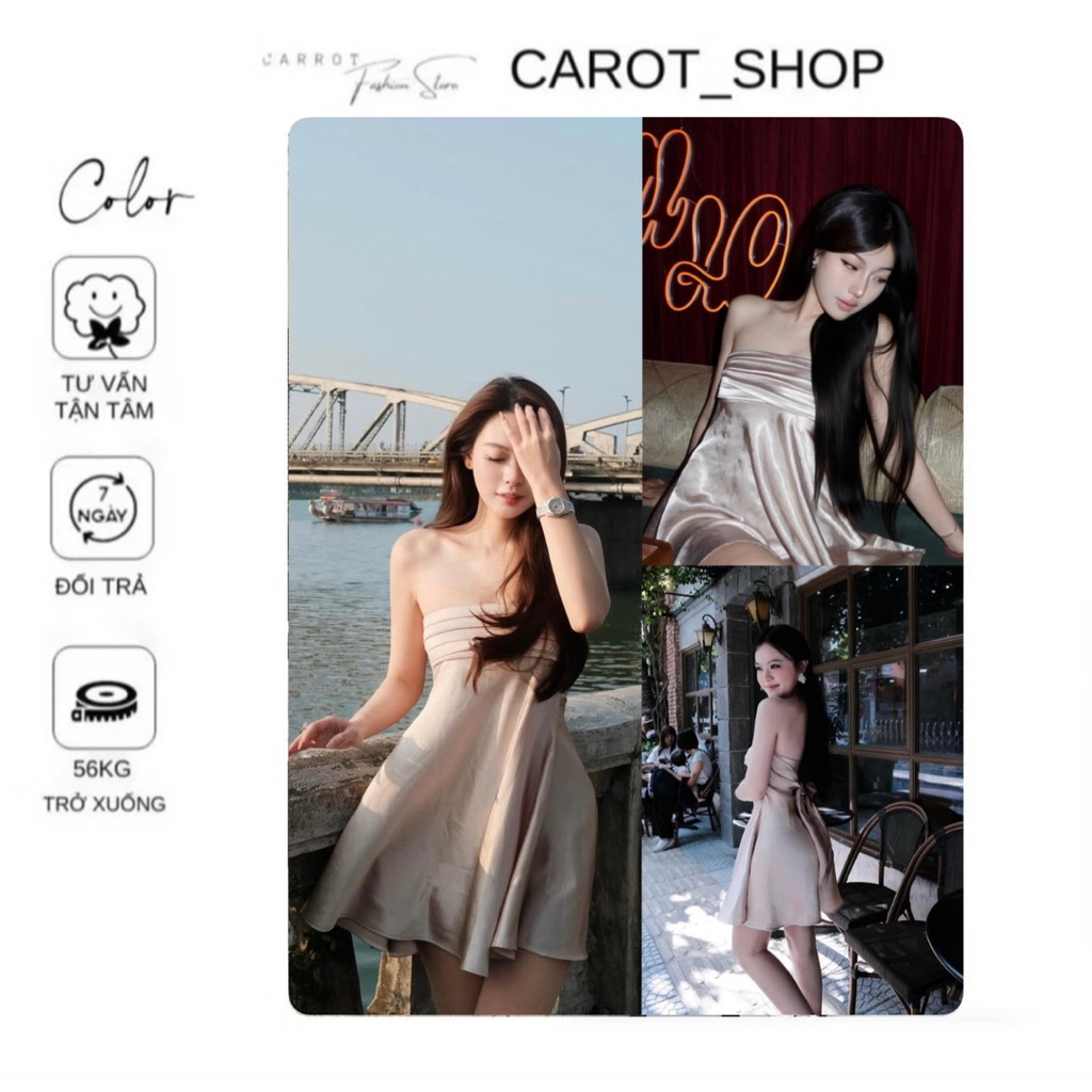 𝐕𝐍𝟗𝟔 Váy lụa Tô Châu “ 𝐋𝐔̣𝐀 𝐎̂́𝐍𝐆 𝐓𝐇𝐀̆́𝐓 𝐍𝐎̛ “  sang chảnh tiểu thư by CarrotShop ( 𝐌𝟕 𝐌𝐀𝐍𝐆 Đ𝐂 𝐒𝐈𝐙𝐄 𝐒 => 𝐋 ) | BigBuy360 - bigbuy360.vn