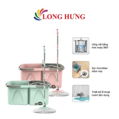 Bộ lau nhà xoay tay 360 độ BONBOX BCT706 - Hàng chính hãng