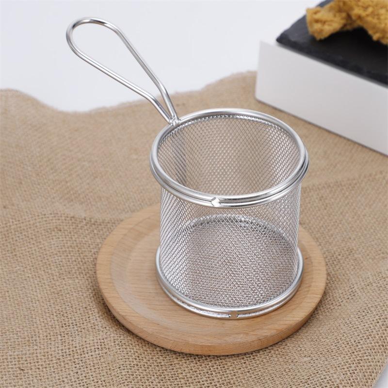 Rổ chiên khoai tay inox 304 , Rổ chiên , nhúng có tay cầm inox 304 cao cấp