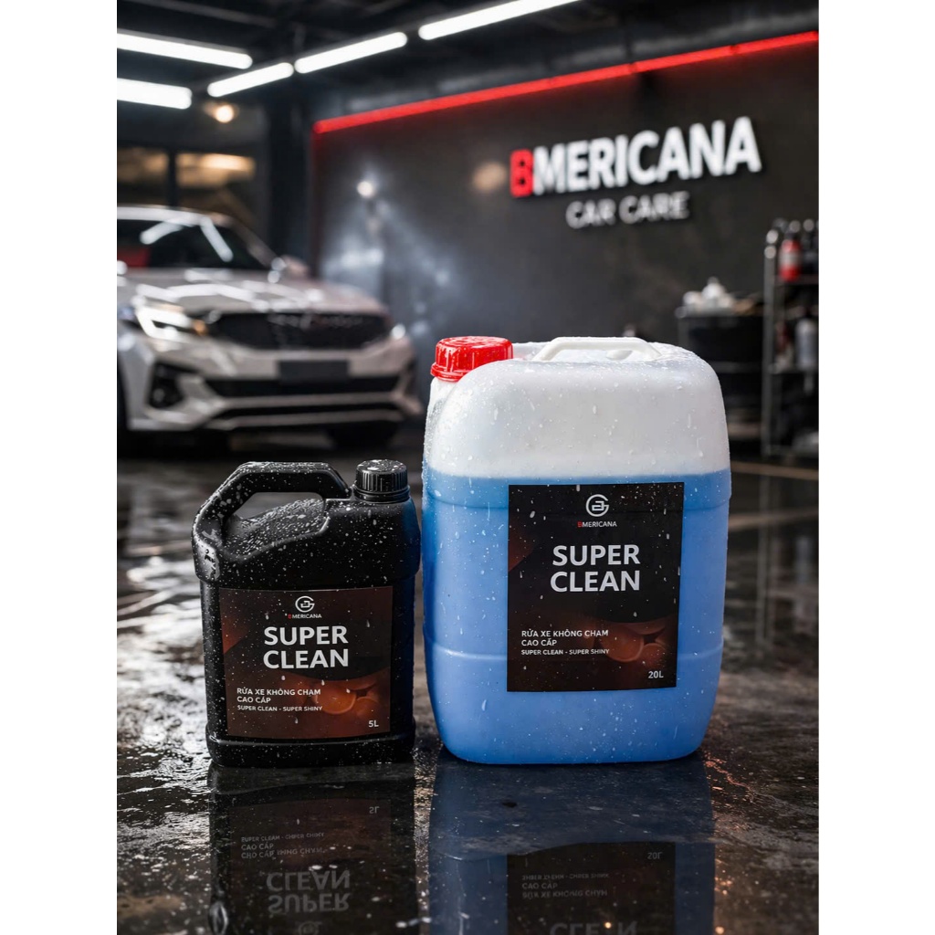 NANOWAX - DUNG DỊCH RỬA XE KHÔNG CHẠM BMERICANA - BÓNG NGAY SAU RỬA - DUNG TÍCH LỚN DÀNH CHO GARAGE