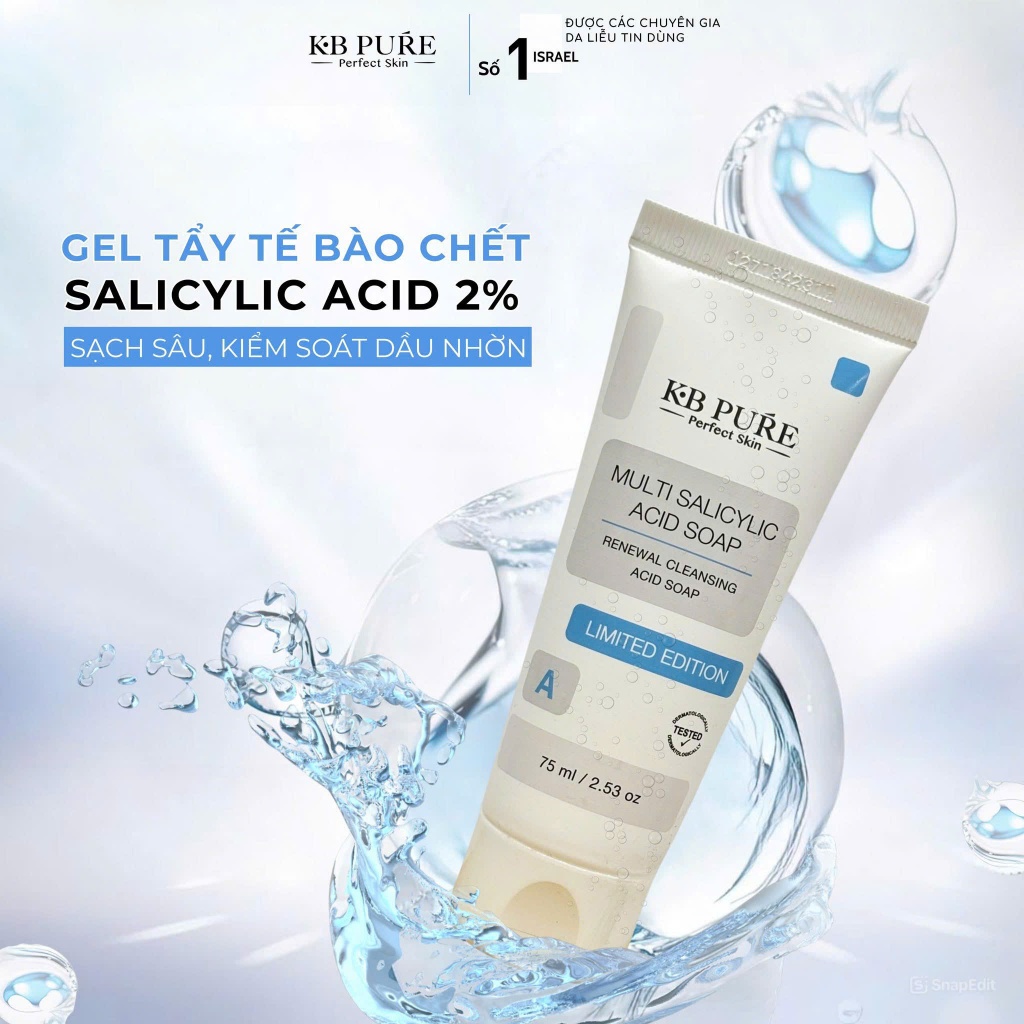 [ HÀNG CÔNG TY] Gel tẩy tế bào chết KB Pure Salicylic Soap (BHA) kb