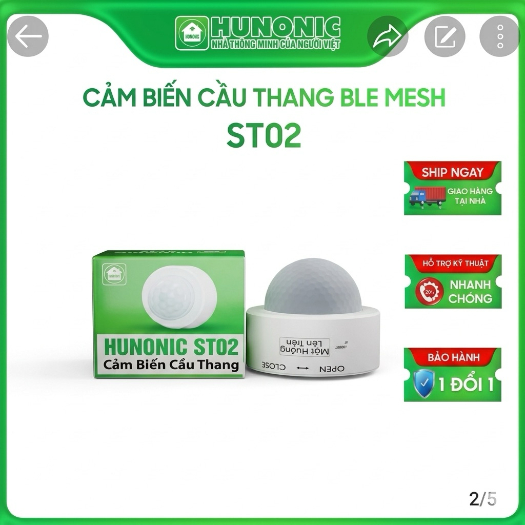 Cảm Biến Cầu Thang BLE Wifi Hunonic ST02