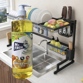 Nước rửa chén đậm đặc van nhấn Mr Fresh 800ml (Đào, Cam, Trà Xanh, Quế)