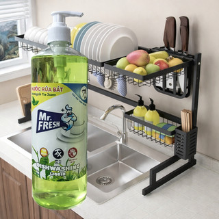 Nước rửa chén đậm đặc van nhấn Mr Fresh 800ml (Đào, Cam, Trà Xanh, Quế)