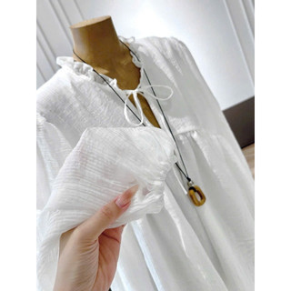 ĐẦM BABYDOLL TRẮNG (về thêm đỏ, hồng, cổ trụ thắt nơ)