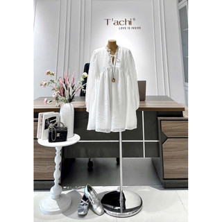 ĐẦM BABYDOLL TRẮNG (về thêm đỏ, hồng, cổ trụ thắt nơ)