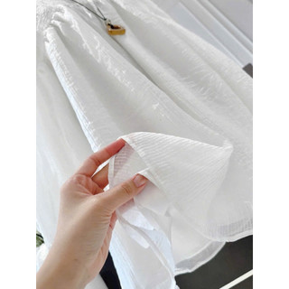 ĐẦM BABYDOLL TRẮNG (về thêm đỏ, hồng, cổ trụ thắt nơ)
