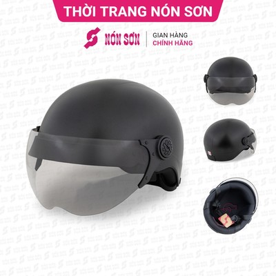 Mũ bảo hiểm nửa đầu có kính NÓN SƠN chính hãng CKT-ĐN123