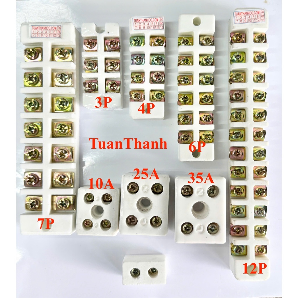 Cầu Đấu Điện Chịu Nhiệt Bằng Sứ, Domino Sứ Chịu Nhiệt 3 Pha 30A