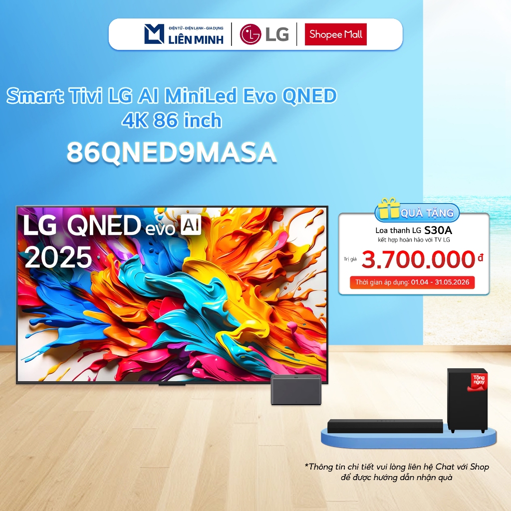 86QNED9MASA 85 Inch | 75QNED9MASA 75 Inch Smart Tivi LG QNED Evo AI Mini LED 4K [GIÁ MÁY]
