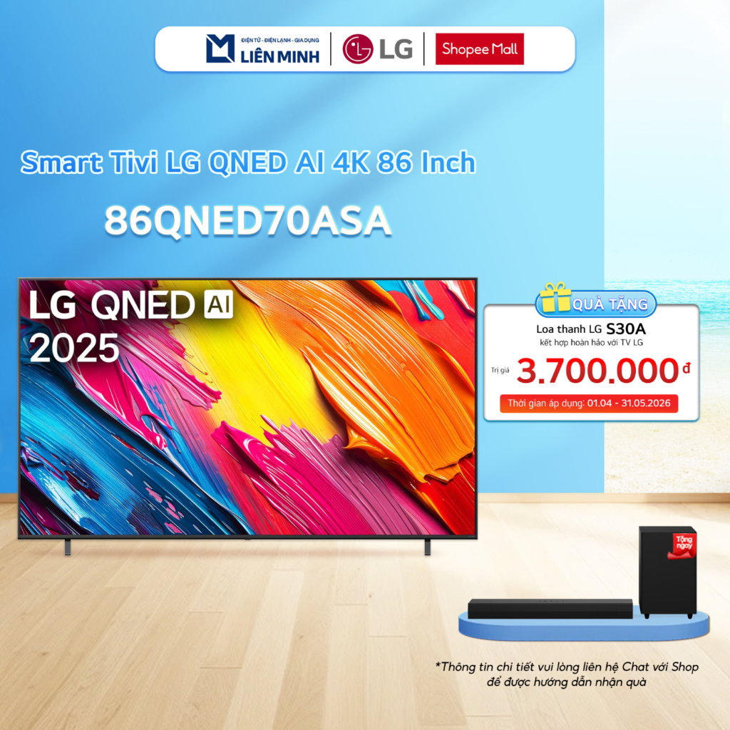 86QNED70ASA - Smart Tivi LG QNED AI 4K 86 Inch 86QNED70ASA [SHIP 0Đ HCM]