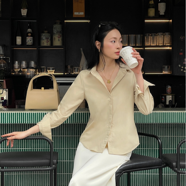 Áo sơ mi dài tay dáng vừa cơ bản Mono Talk - MFOT26Y-T10002FT | BigBuy360 - bigbuy360.vn