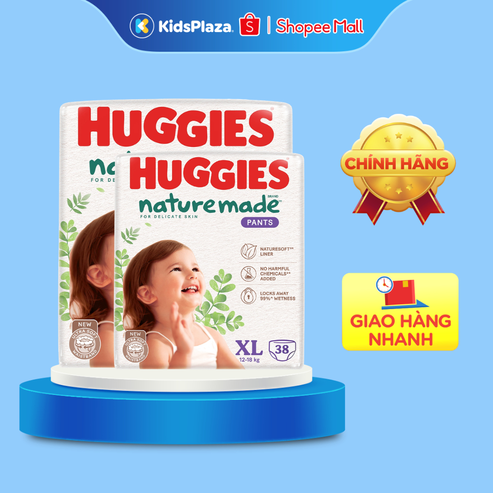 [COMBO] - Bỉm Tã dán/ quần Huggies Naturale đầy đủ size cho bé - Chính hãng - KidsPlaza
