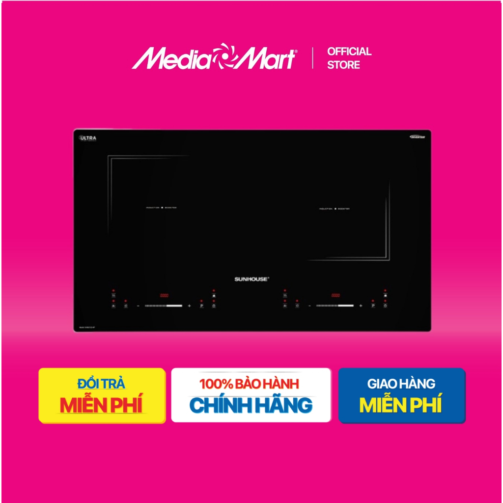 [ Mediamart Mall ] Bếp từ đôi Sunhouse SHB82122-MT BH chính hãng,Ship 0đ