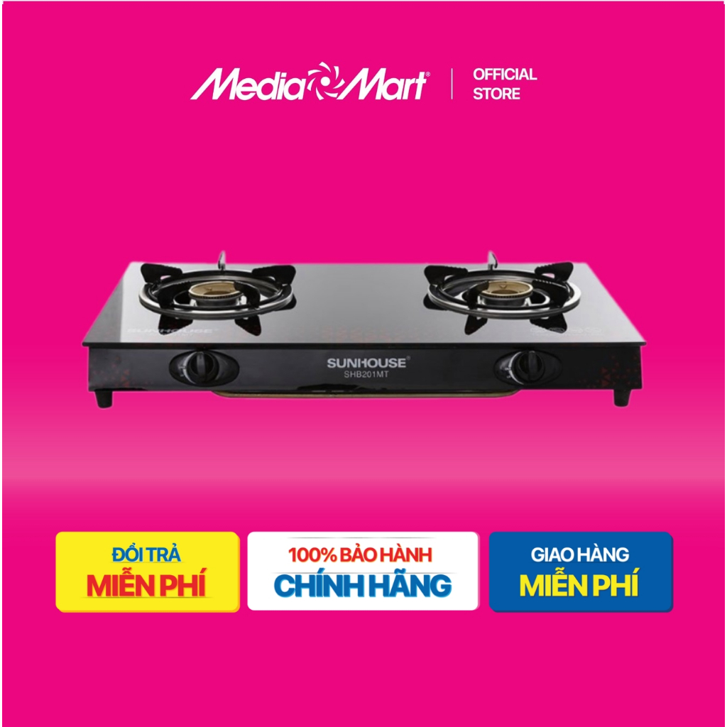[ Mediamart Mall ] Bếp gas dương kính Sunhouse SHB201MT BH chính hãng,Ship 0đ