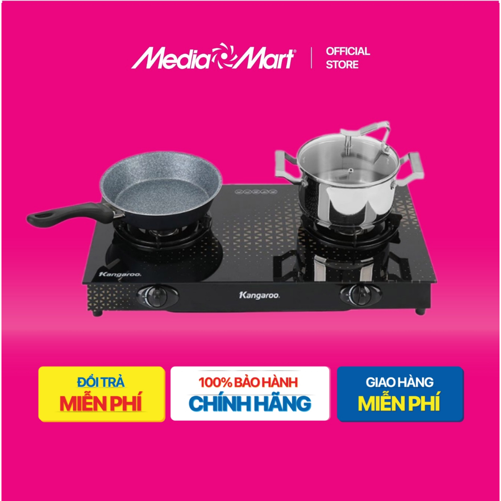[ Mediamart Mall ] Bếp gas dương kính Kangaroo KG8G1C BH chính hãng,Ship 0đ
