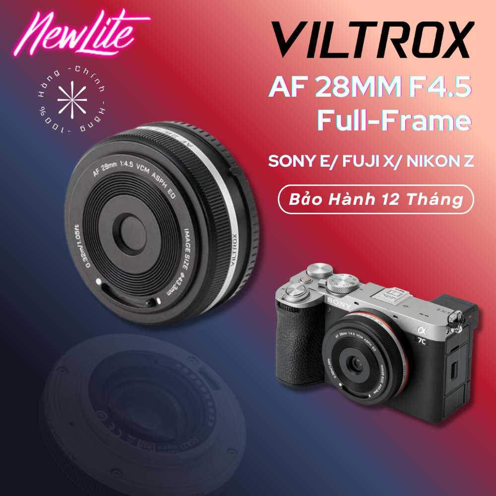 VILTROX AF 28MM F4.5 Full-Frame For Sony E/ Nikon Z/ Fuji XF Mount | Hàng Chính Hãng