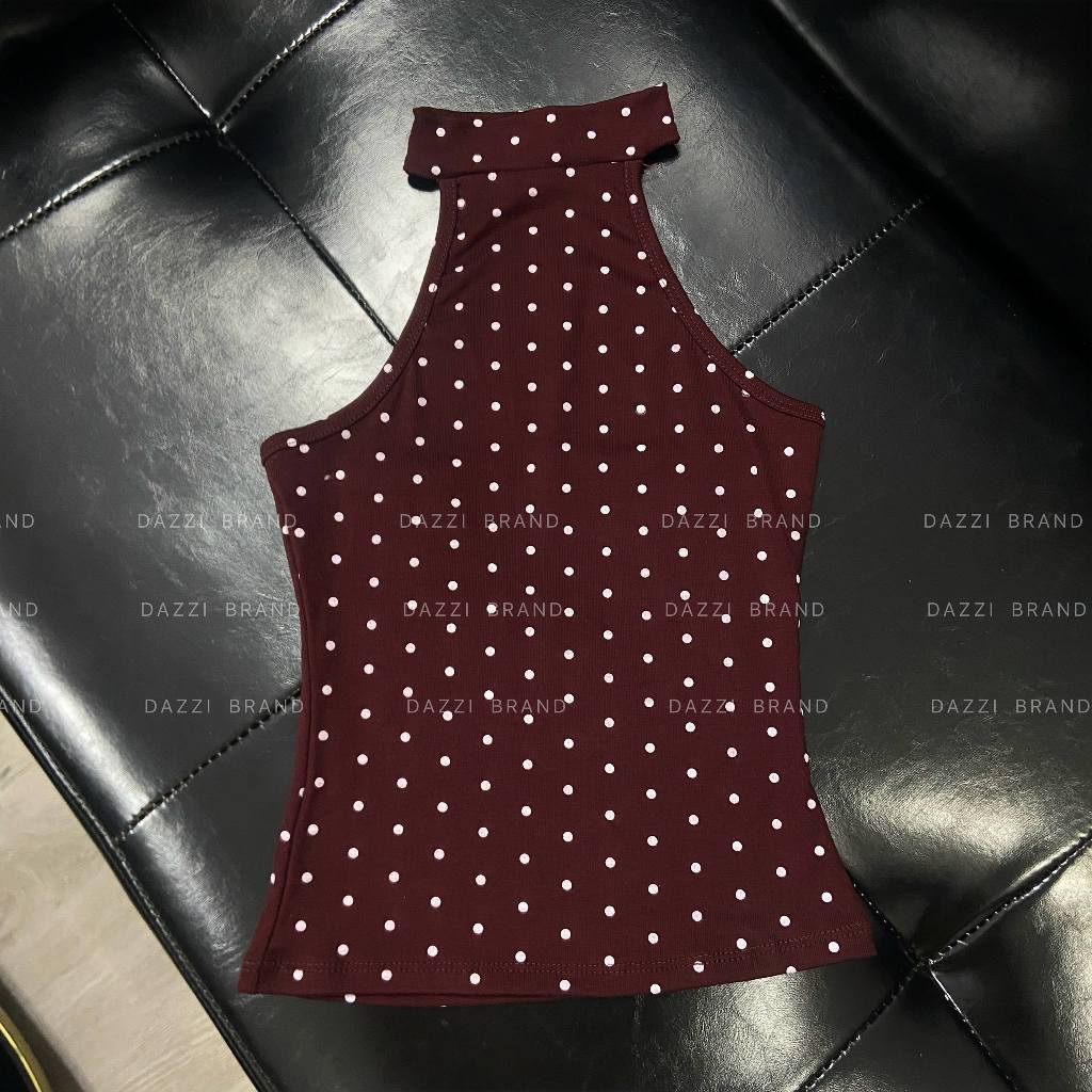 [CÓ NÚT CÀI] Áo cổ Yếm phối chấm bi sang chảnh DAZZI A081 | BigBuy360 - bigbuy360.vn