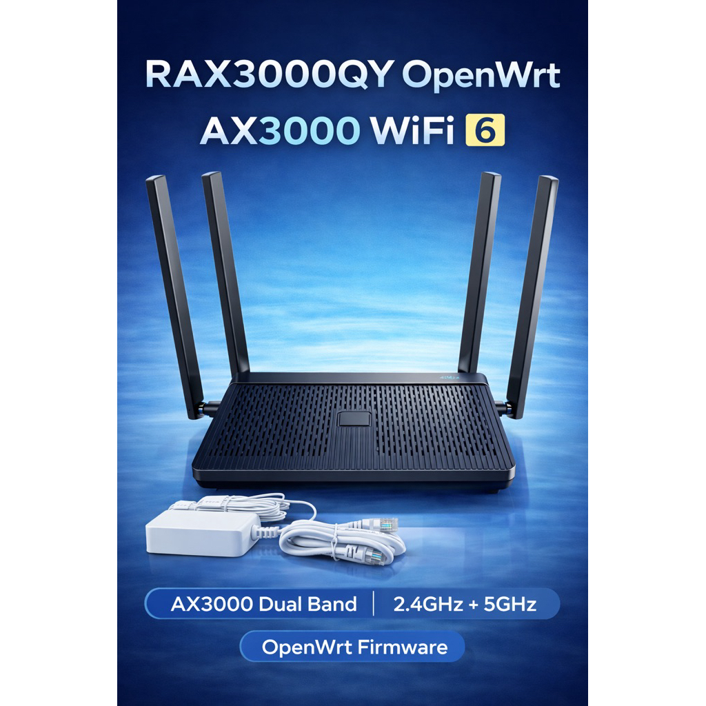 Bộ phát wifi Router wifi RAX3000QY có thêm rom OPENWRT , wifi 6 AX3000, 4 râu , sóng mạnh Hàng cũ | BigBuy360 - bigbuy360.vn