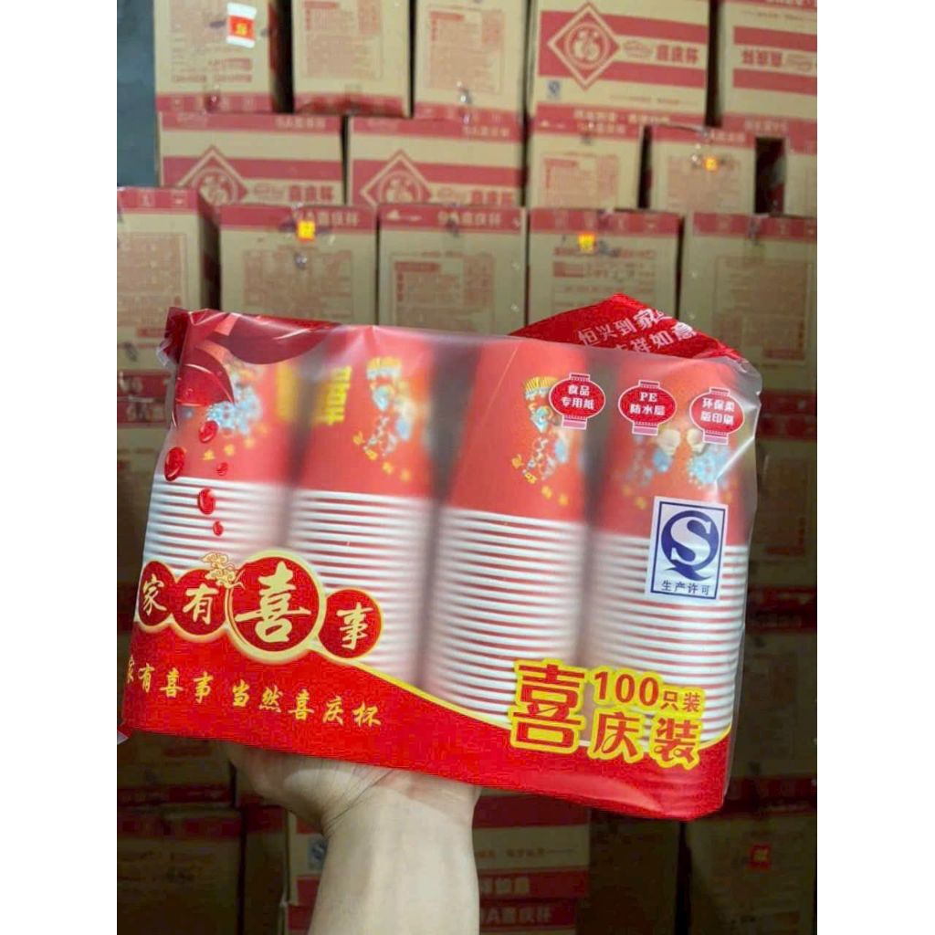 Ly nhựa sử dụng 1 lần 1 túi 100ly