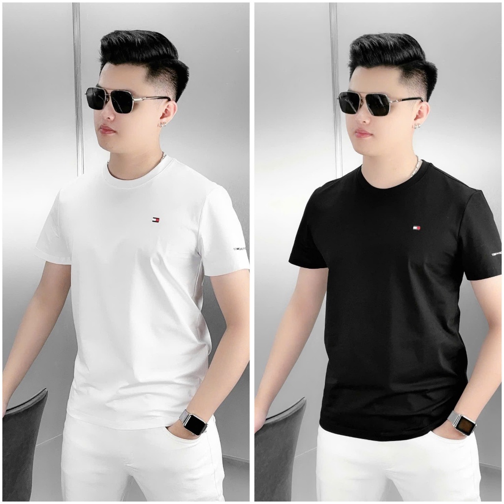 HÀNG NEW Ss2026 HOTTREND, ÁO PHÔNG NAM BASSIC HAI MÀU TRẮNG, ĐEN-CHẤT VẢI COTTON CO GIÃN NHẸ, MỀM MIN, MÁT AP-0021