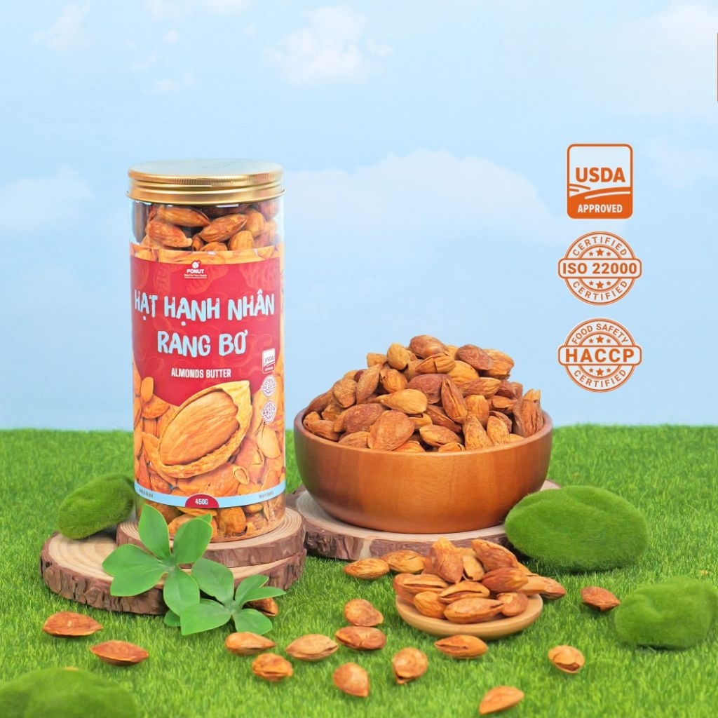 Hạt Hạnh Nhân vỏ vị bơ Mỹ (hộp 450gr)