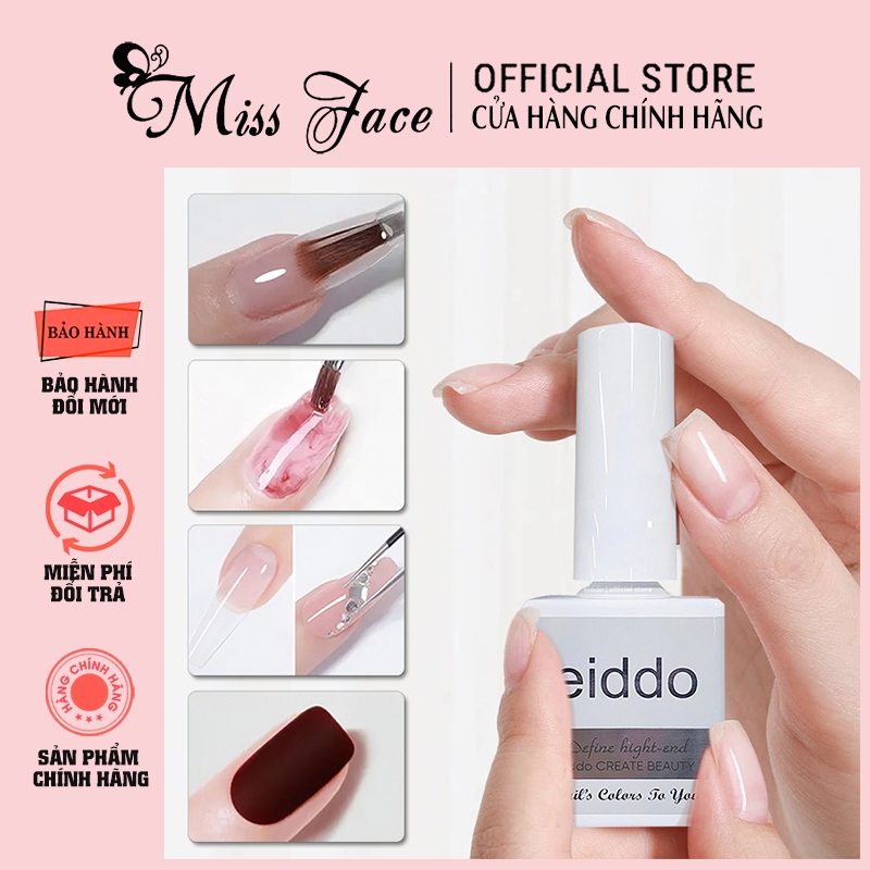 Base/Top/Cứng móng eiddo 15ml - Bộ 6 chai làm móng chuyên nghiệp - Liên kết - Cứng móng - Bóng lì - 