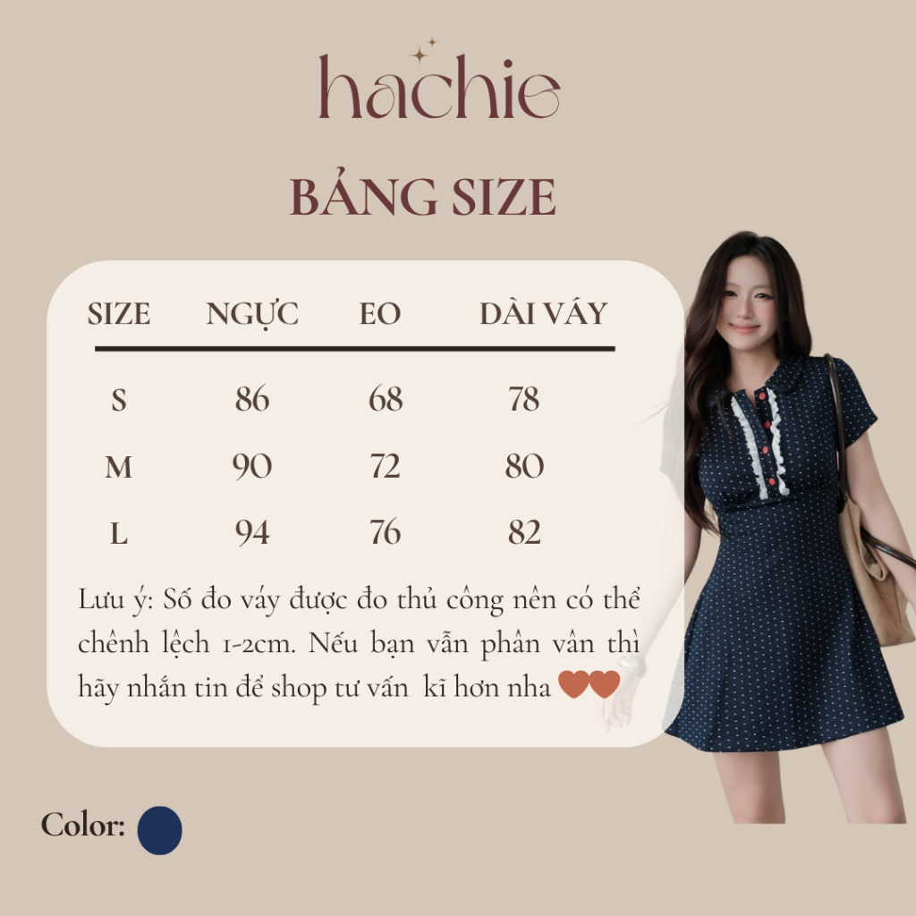 Lily.clothes- (Sẵn) Kayce Dress- Váy sơ mi nữ cộc tay chấm bi dáng ngắn cổ phối ren cúc đỏ kèm quần bảo hộ (V39) | BigBuy360 - bigbuy360.vn