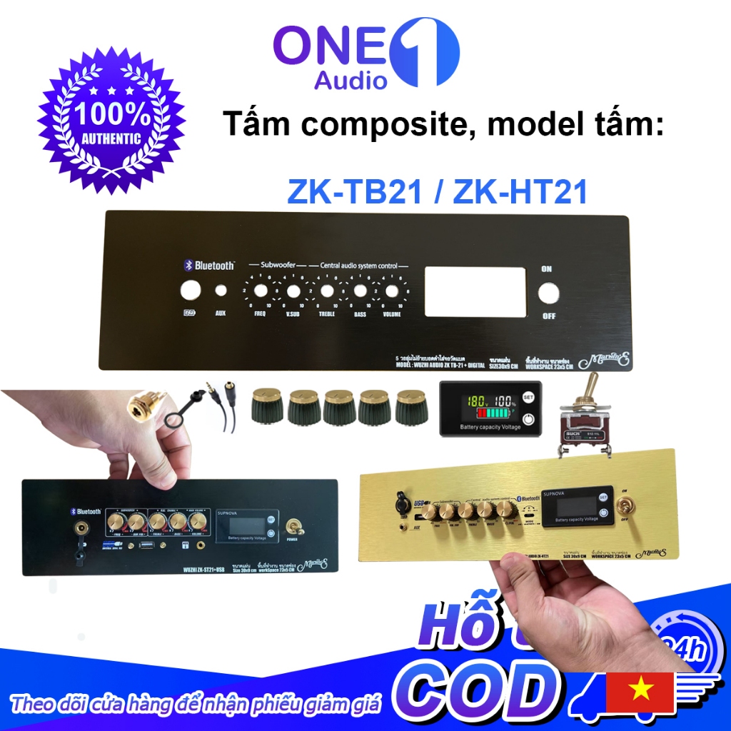 Mặt control inox ZK-TB21/HT21, Nhôm composite cao cấp, chữ UV nổi sắc nét, khoan không vỡ