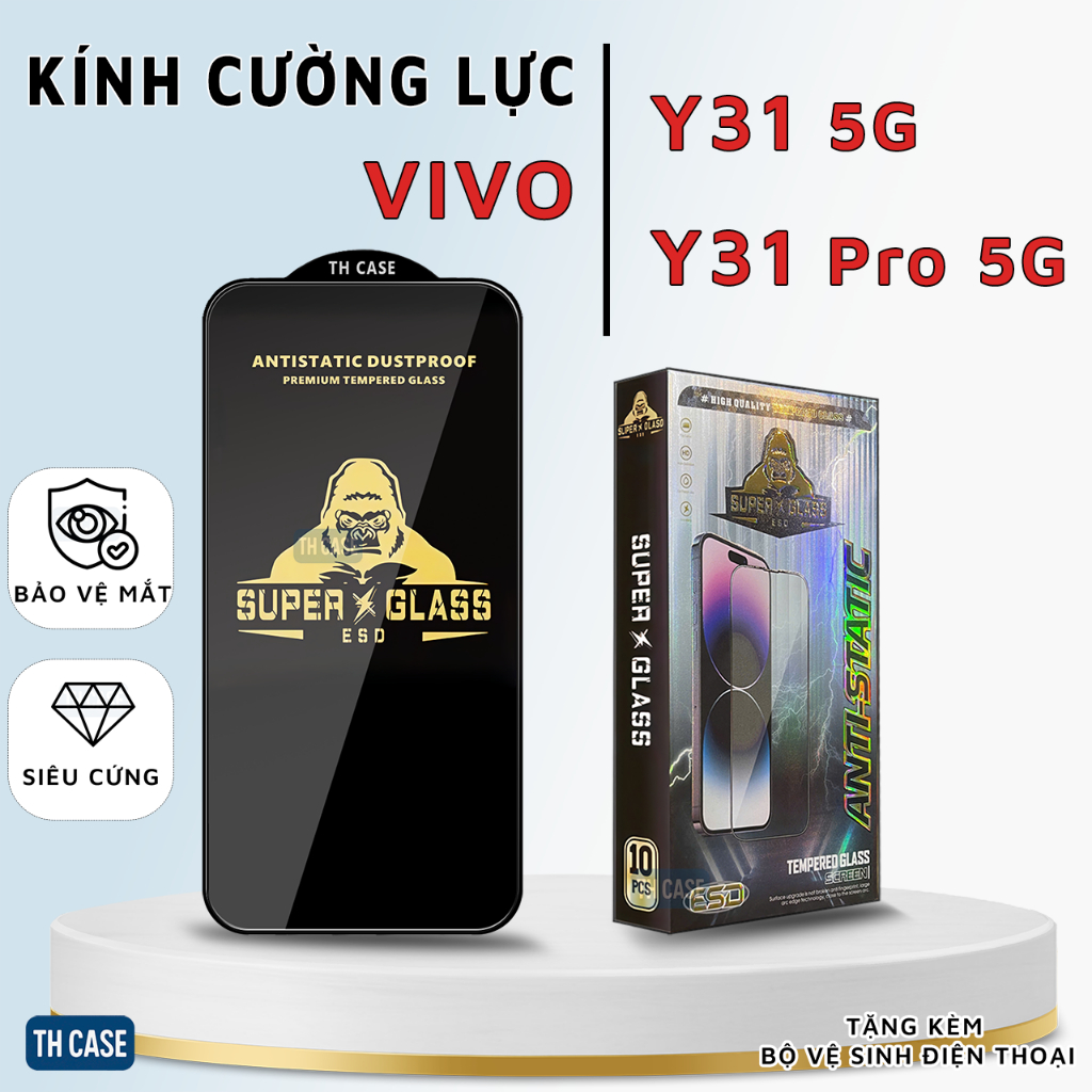 Kính cường lực Vivo Y31 5G Y31 Pro 5G siêu trong suốt chống ánh sáng xanh bảo vệ màn hình toàn diện