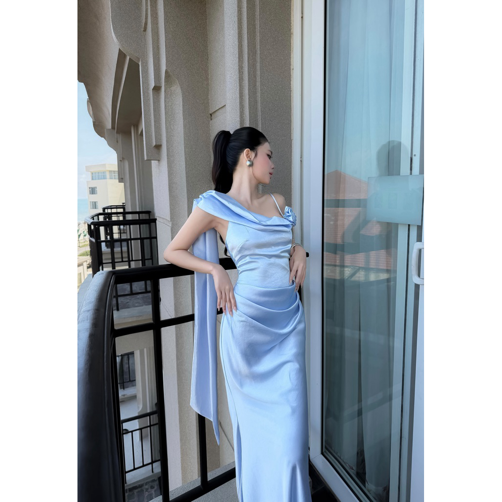 𝐍𝐄𝐖 𝐀𝐑𝐑𝐈𝐕𝐀𝐋 ✨ CAM KẾT CHUẨN HÌNH (𝐎𝐑𝐀𝐍𝐆𝐄 𝐒𝐓𝐔𝐃𝐈𝐎𝐒 ) - Silky Long Dress 5 - Đầm Thiết Kế Lụa 2 Dây Dài
