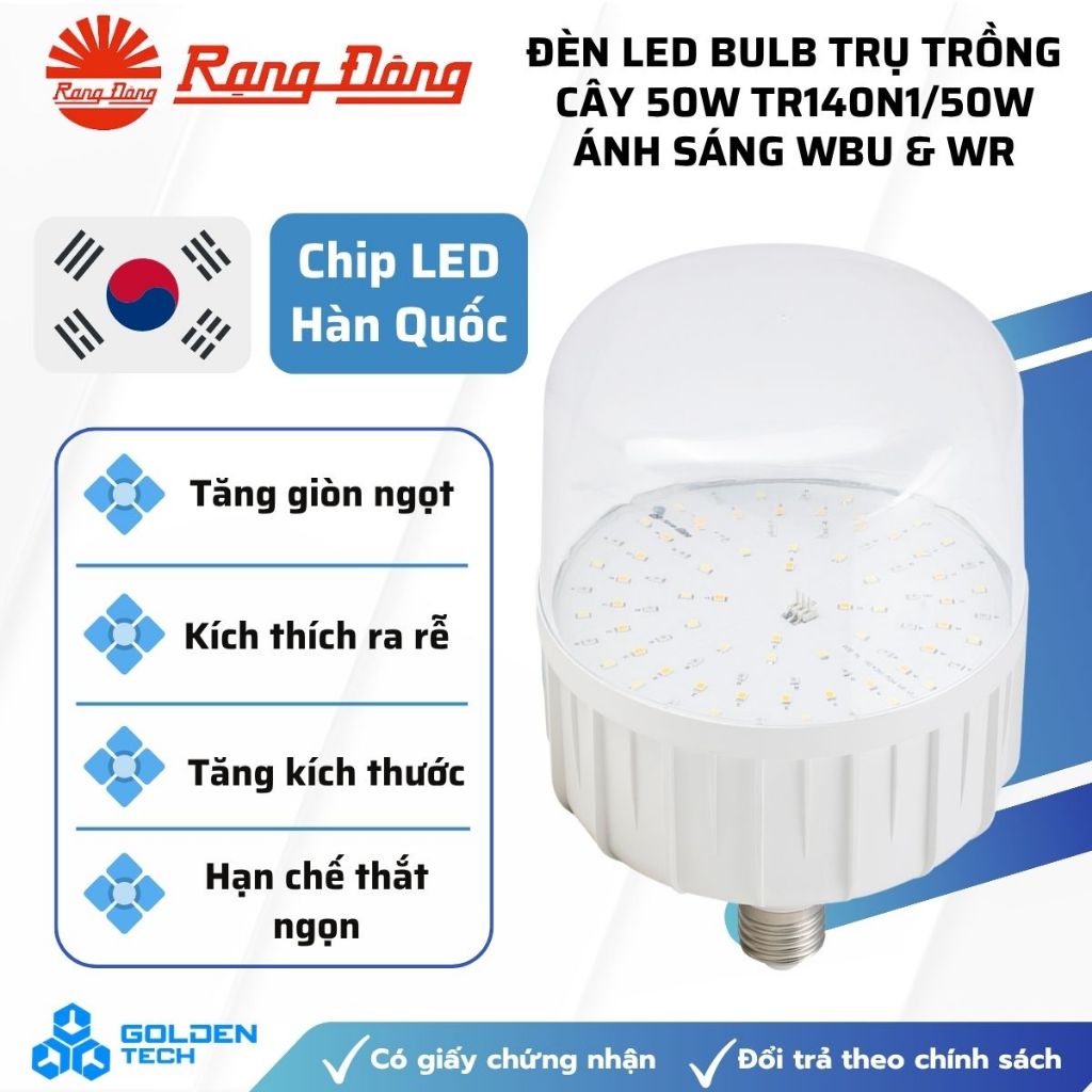 Đèn LED trồng cây Rạng Đông 50W - Model: TR140N1/50W WBU - WR