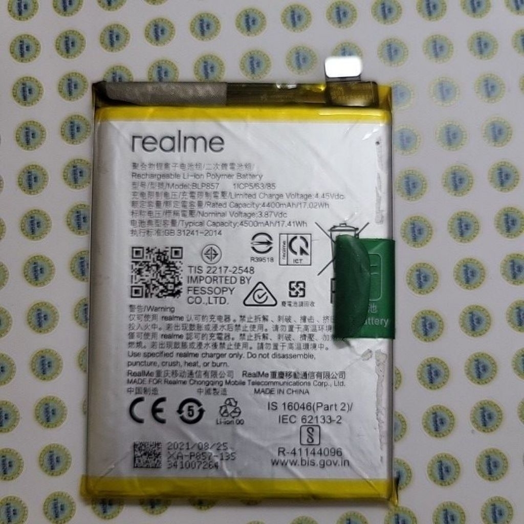 Pin Realme Q3 pro 5G bóc máy