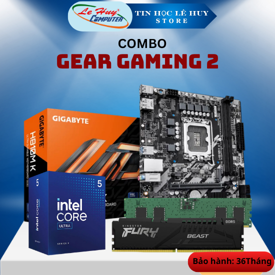 COMBO GEAR GAMING 2 CPU Intel Ultra 5 +MainBoard H810M +Ram 8GB/16GB - Hàng Chính Hãng (BH 36 Tháng)