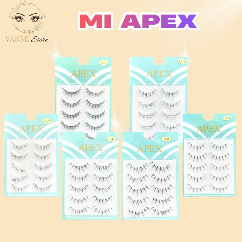 Mi Gân Trong APEX Cao Cấp, Mi Tách Sợi Siêu Cong, G041, G042, G043 - Vanmi Store