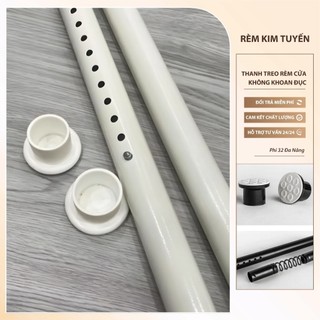 Thanh Treo Rèm  Không Khoan Đục Phi 32 Đa Năng  Màu Trắng Cao Cấp Phù Hợp Mọi Nội Thất