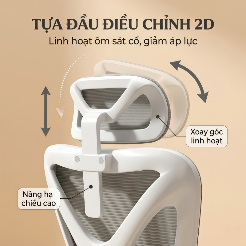 IB Ghế công thái học cao cấp Đệm cao su non êm ái Ngồi 8 giờ không mỏi Chịu tải 200kg Sang trọng | BigBuy360 - bigbuy360.vn