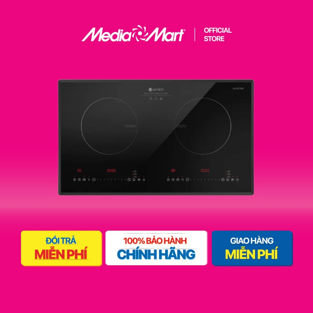 [ Mediamart Mall ] Bếp từ đôi Elmich ICE-9090 4029090 BH chính hãng,Ship 0đ