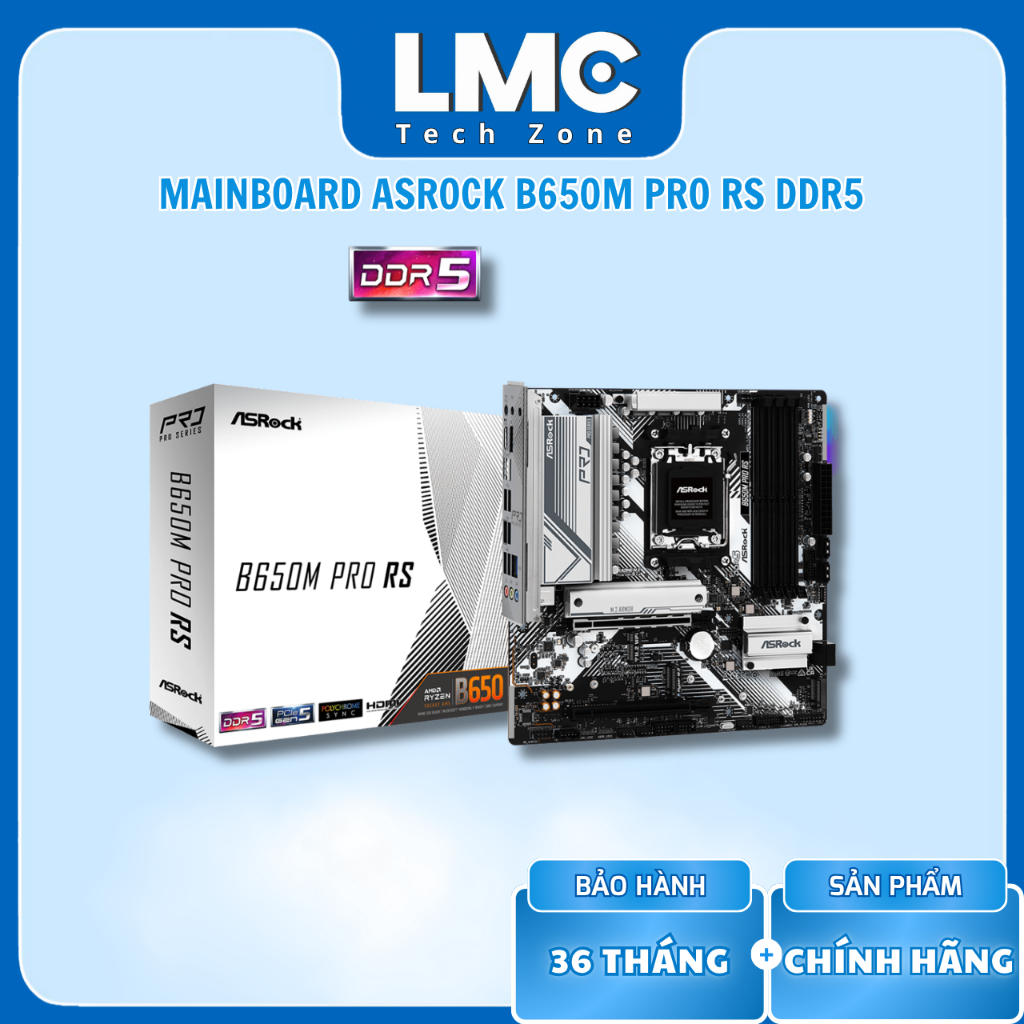 Mainboard ASRock B650M Pro RS DDR5 ( AM5 - mATX - 4x DDR5 )
