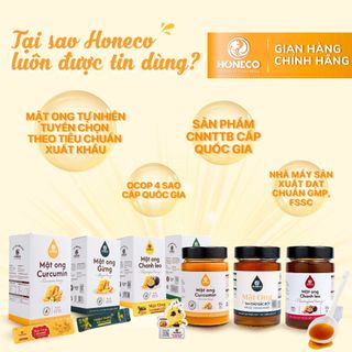Mật ong hoa rừng HONECO 450G - Chai nắp bóp tiện dụng
