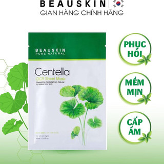 Hộp 5 mặt nạ rau má Beauskin Cica Centella giúp phục hồi, tái tạo, giảm mụn 30mlx5 Hàn Quốc