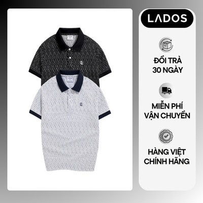 Combo 2 Áo Polo Nam Dệt Họa Tiết Kim Cương LADOS-7168 Form Regular Fit Trẻ Trung, Lịch Lãm, Áo Polo Doanh Nhân