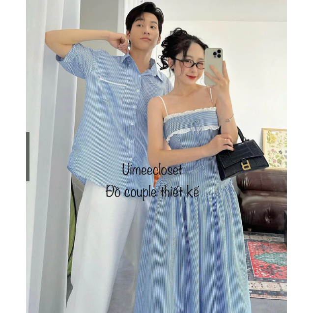 [PASS] Áo sơ mi nam form rộng sọc xanh Hàn Quốc Uimeecloset