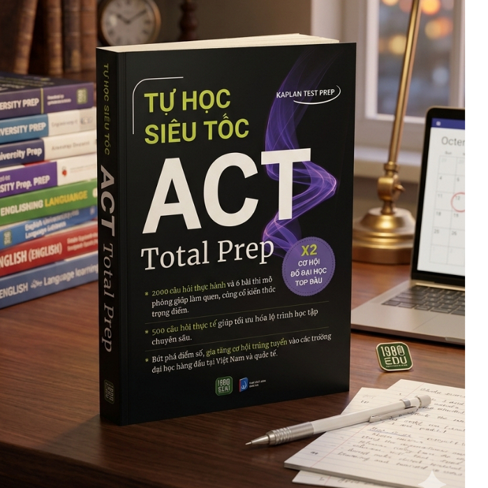 Sách - Tự Học Siêu Tốc  ACT Total Prep - Kaplan Test Prep (TTR Books HCM)