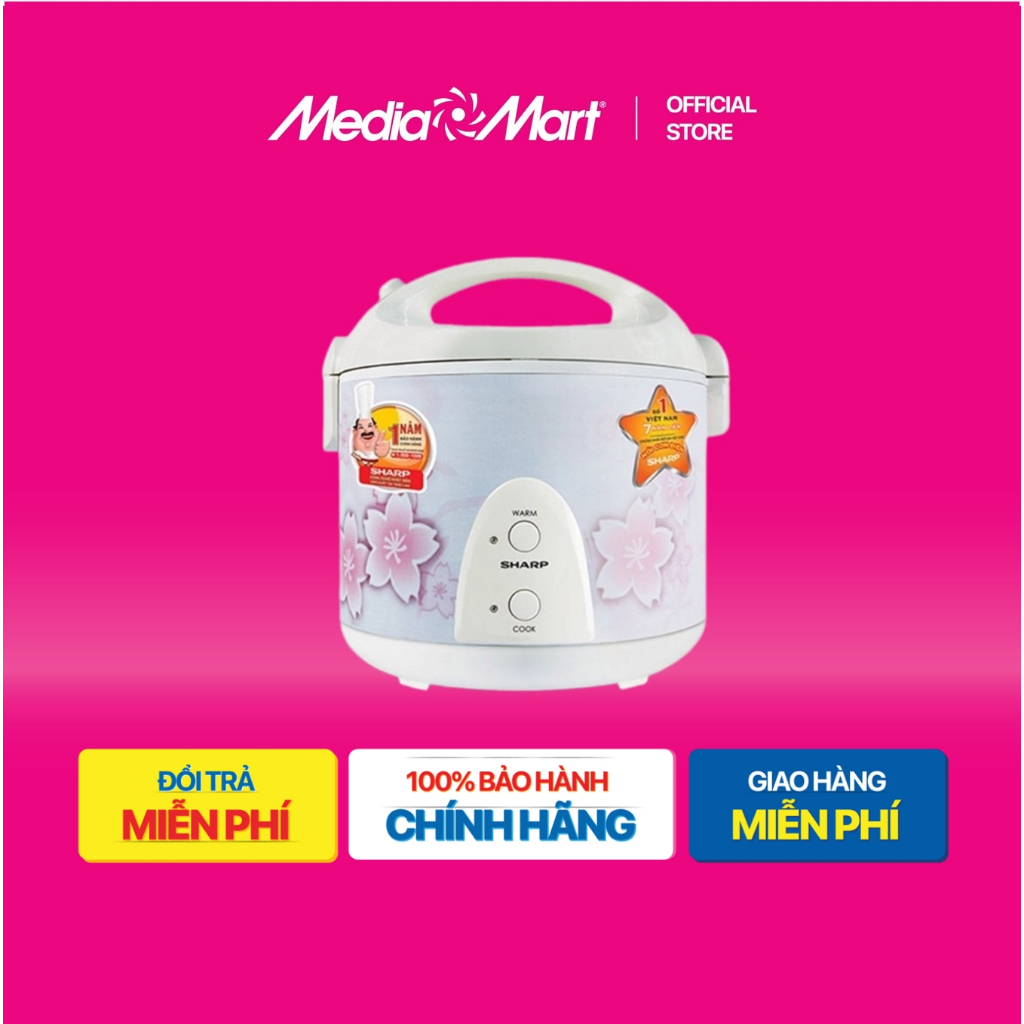 [ Mediamart Mall ] Nồi cơm điện 1,8L Sharp KS-N192ETV "SP"- Thailand BH chính hãng,Ship 0đ